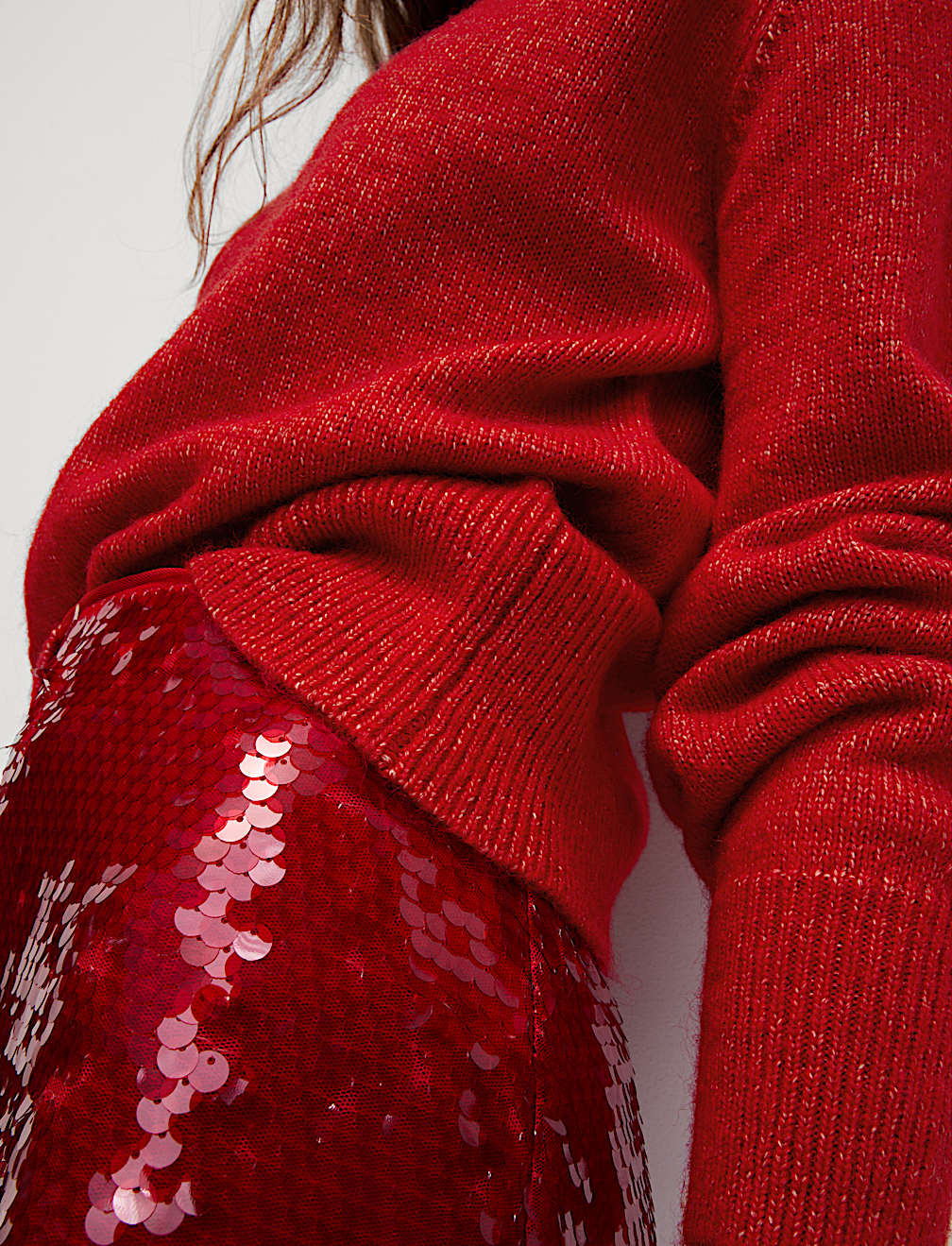 Textured Crew Neck Relaxed Jumper with Wool