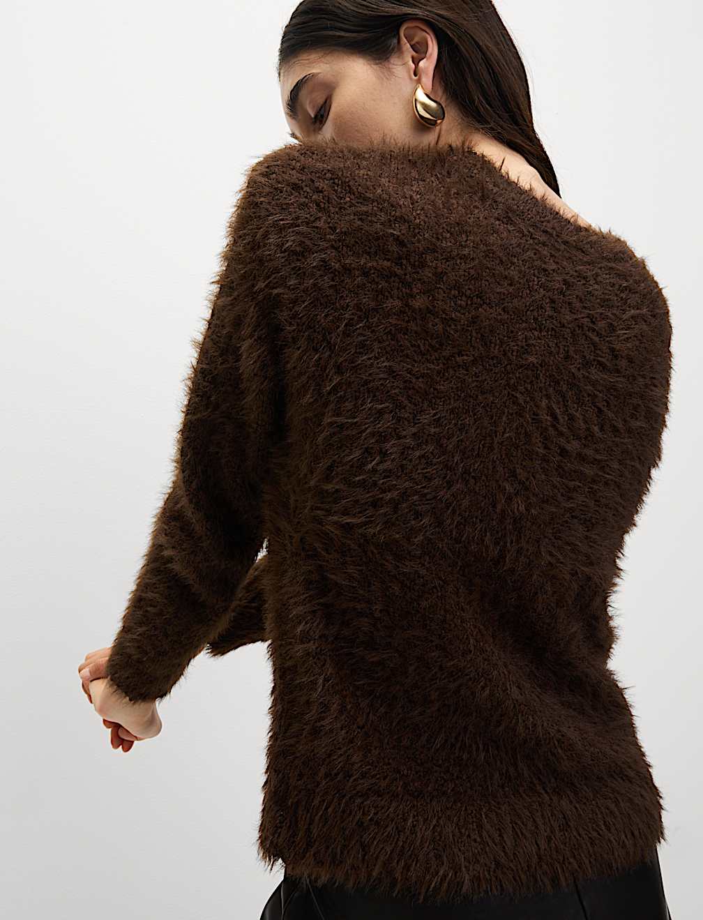 Textured Crew Neck Jumper
