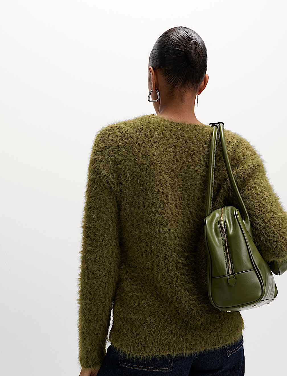 Textured Crew Neck Jumper
