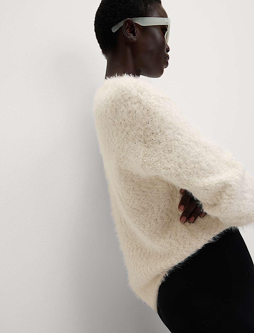 Textured Crew Neck Jumper
