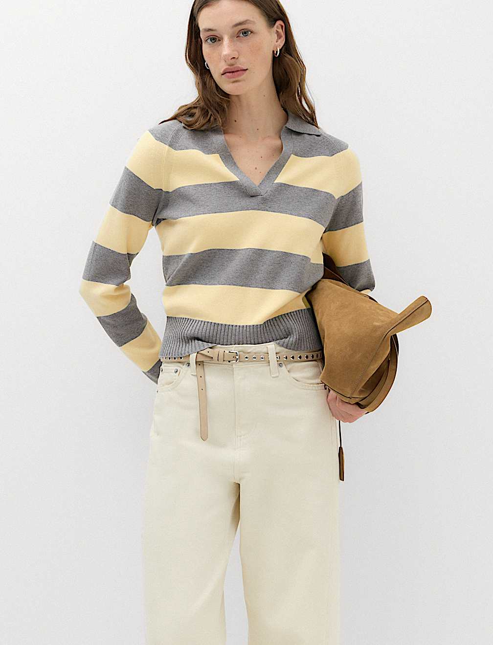 Striped Knitted Rugby Top