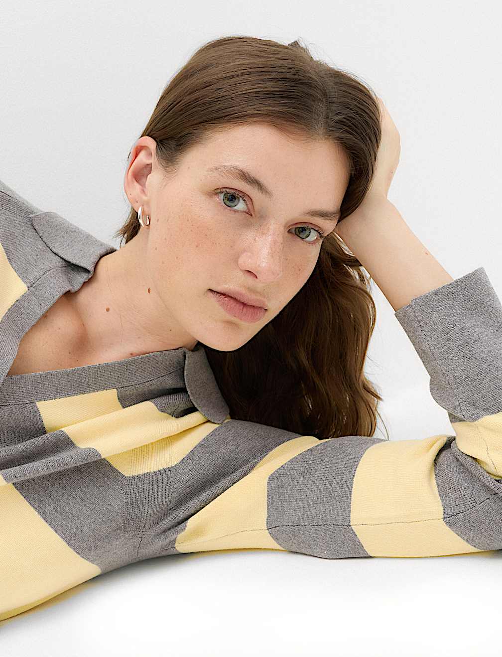 Striped Knitted Rugby Top
