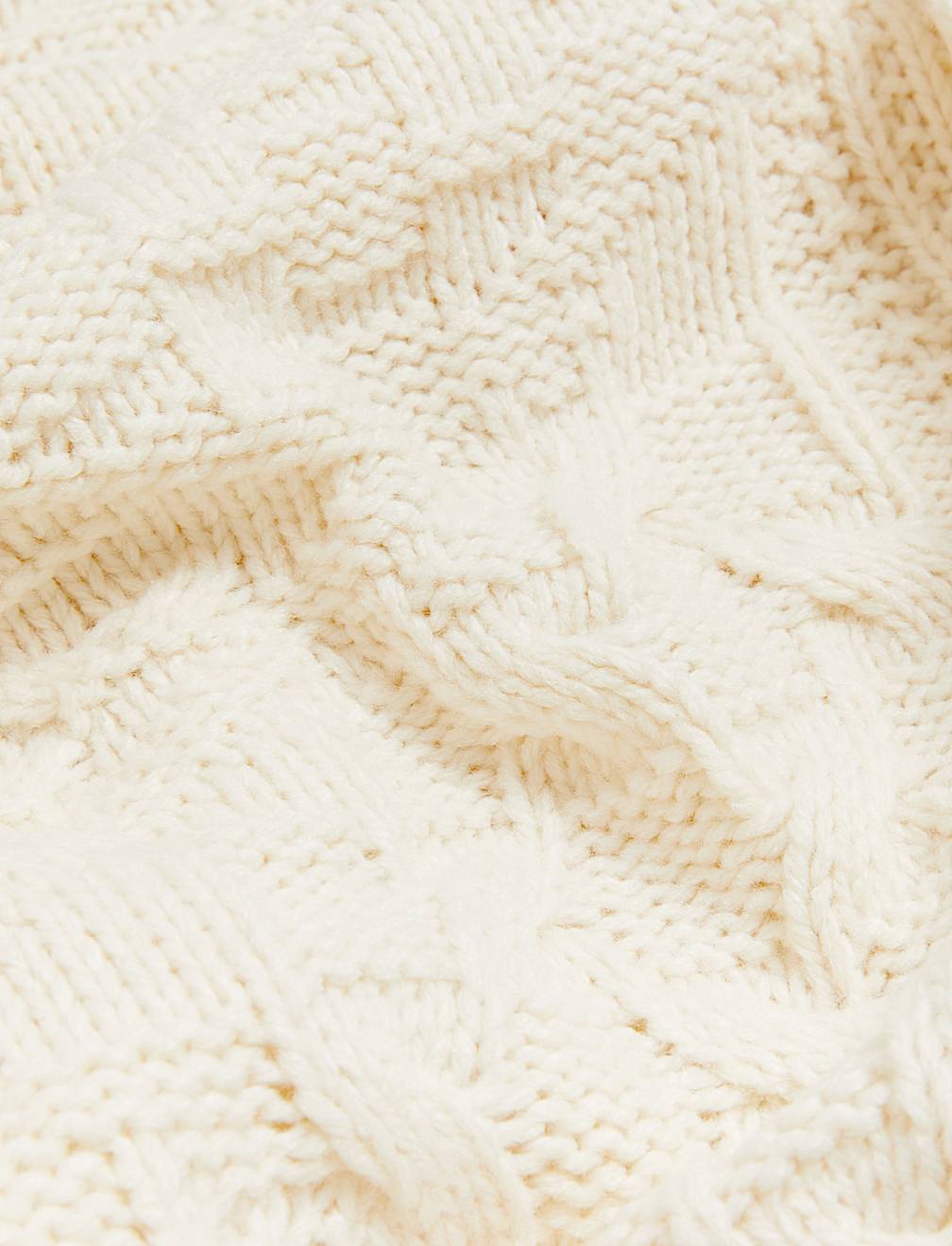 Recycled Blend Cable Knit Longline Jumper