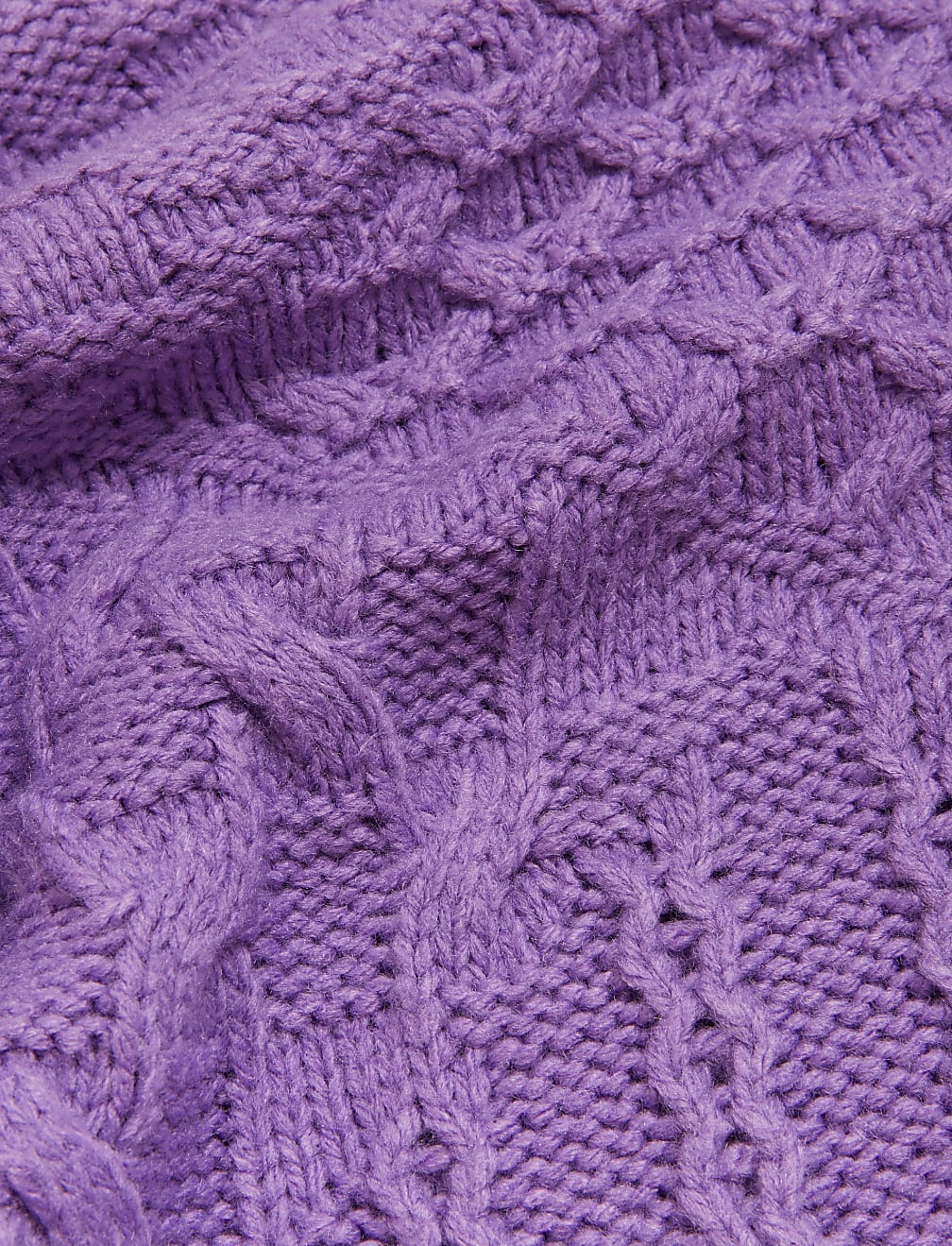 Recycled Blend Cable Knit Longline Jumper