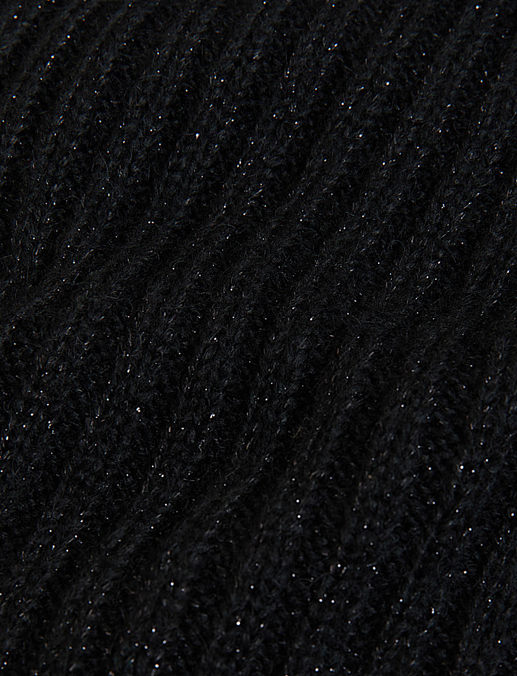 Ribbed Sparkly Roll Neck Longline Jumper