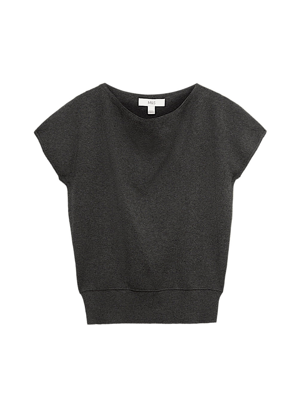 Draped Neck Knitted Top with Wool
