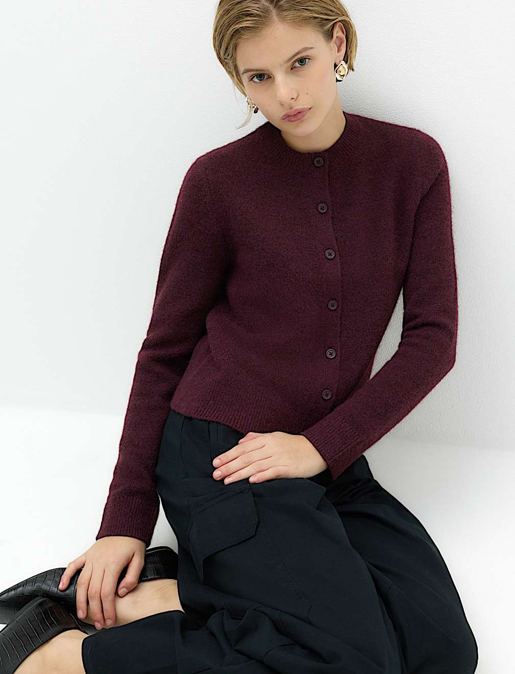 Crew Neck Cardigan