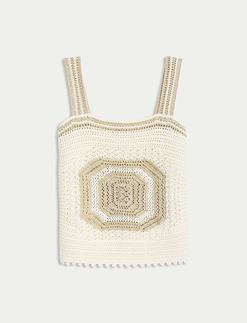 Cotton Rich Metallic Knitted Vest