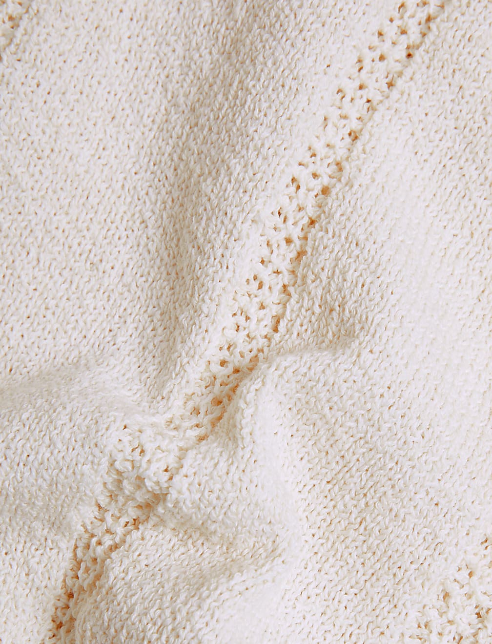 Cotton Rich Textured Crew Neck Jumper