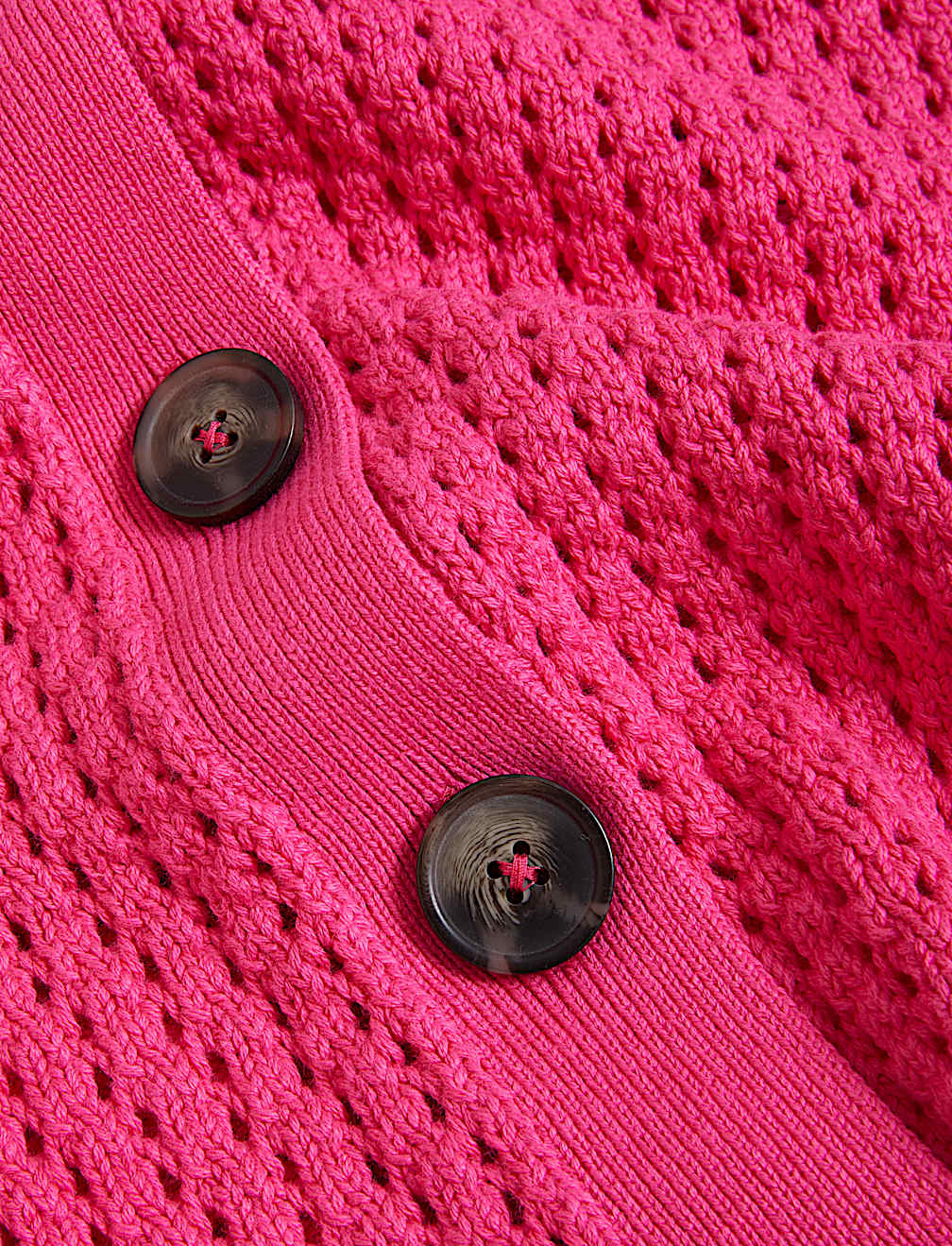 Cotton Rich Textured Collared Cardigan