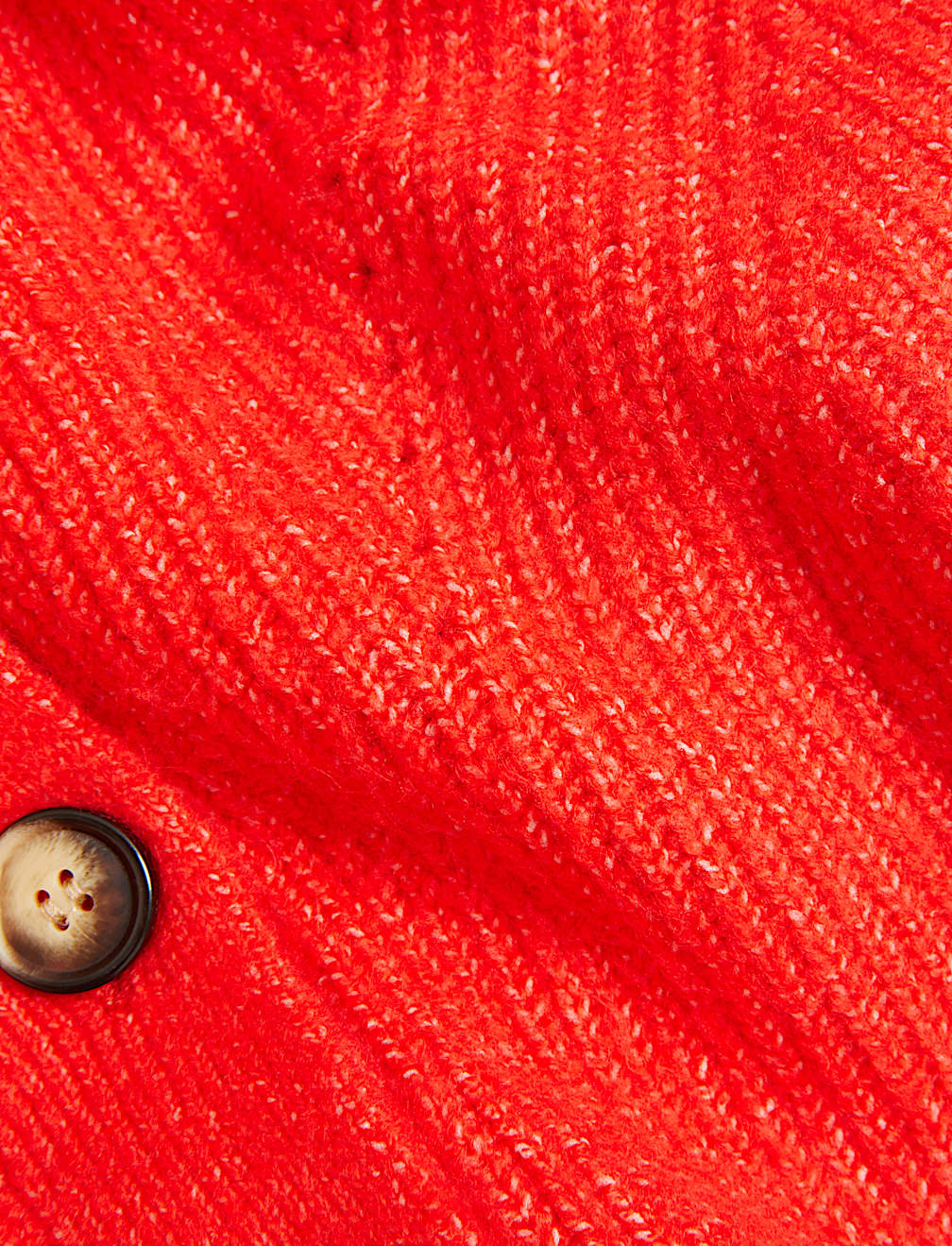 Ribbed Crew Neck Cardigan