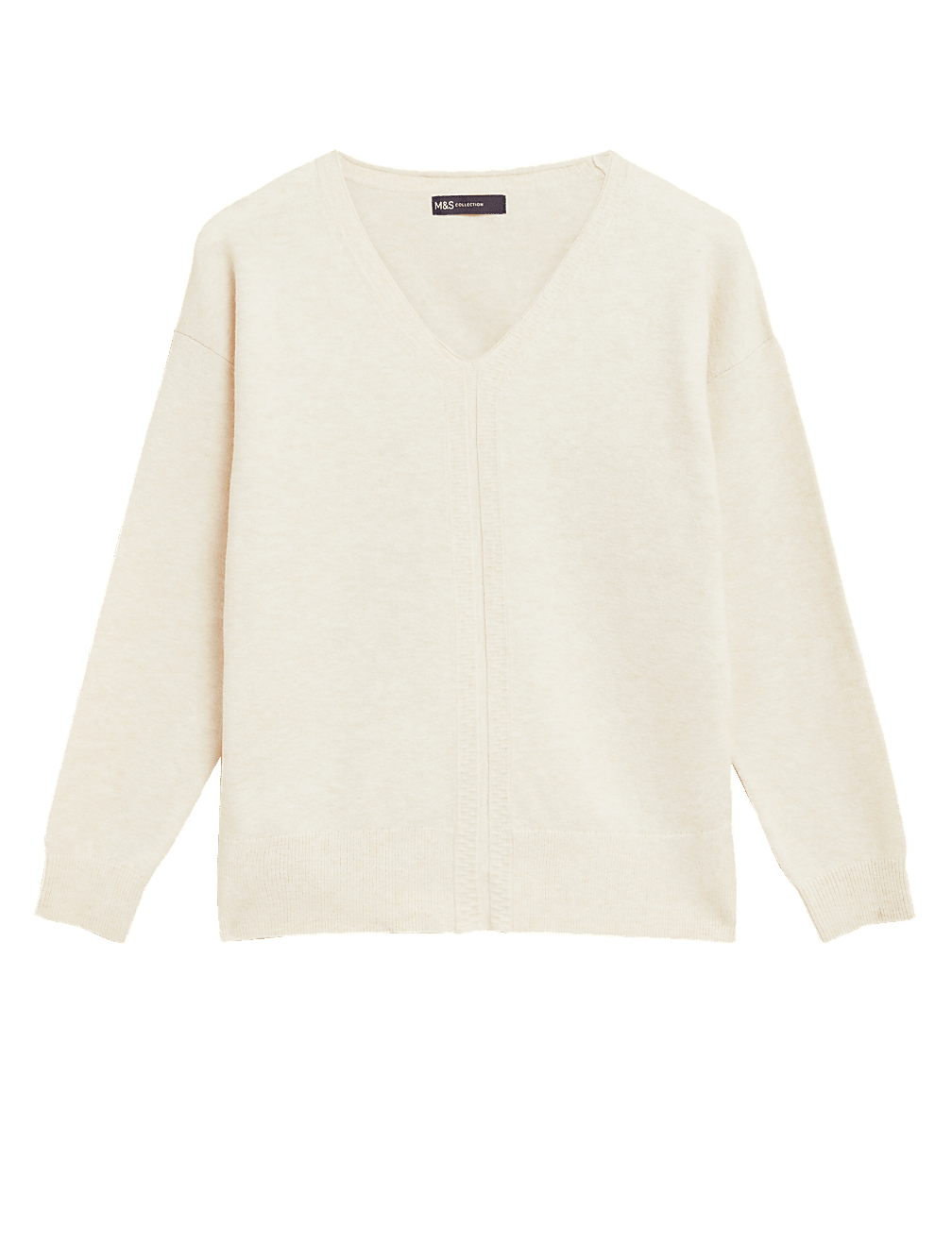 Recycled Blend Textured V-Neck Jumper
