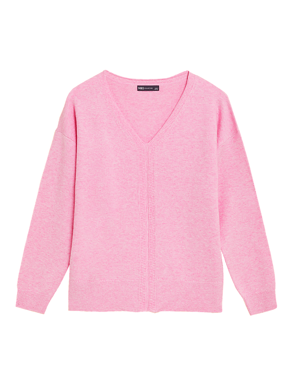Recycled Blend Textured V-Neck Jumper