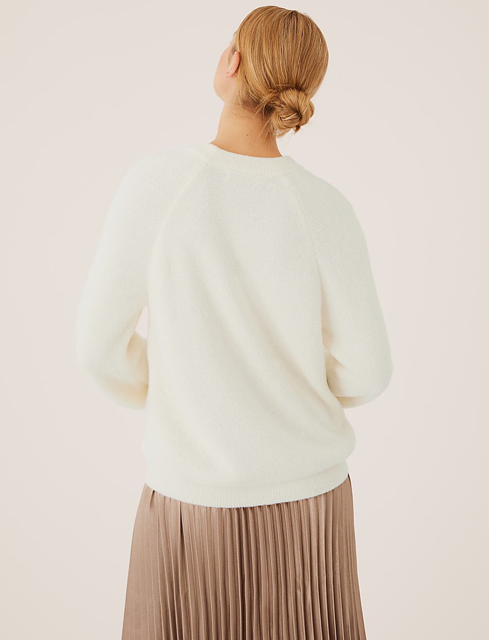 Textured Crew Neck Relaxed Jumper
