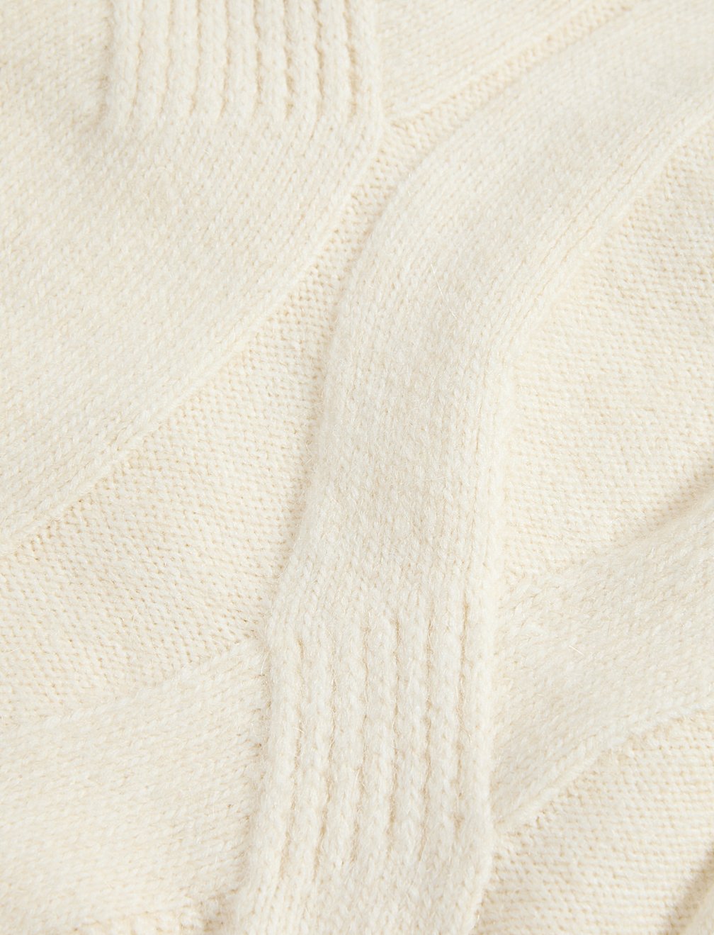 Cable Knit Relaxed Jumper with Alpaca