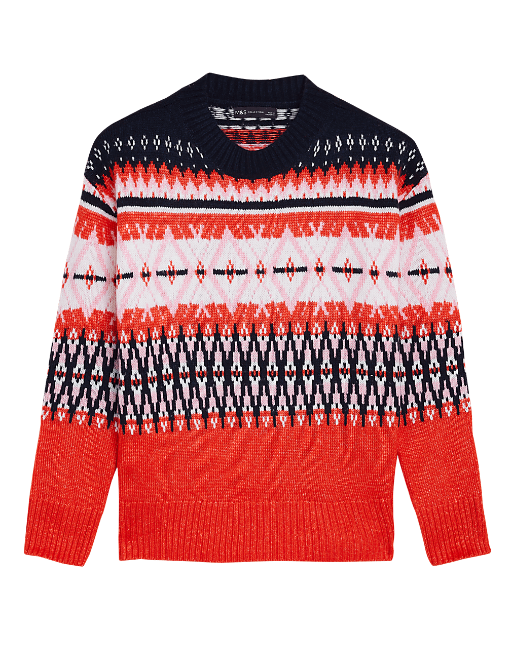 Fair Isle Crew Neck Relaxed Jumper