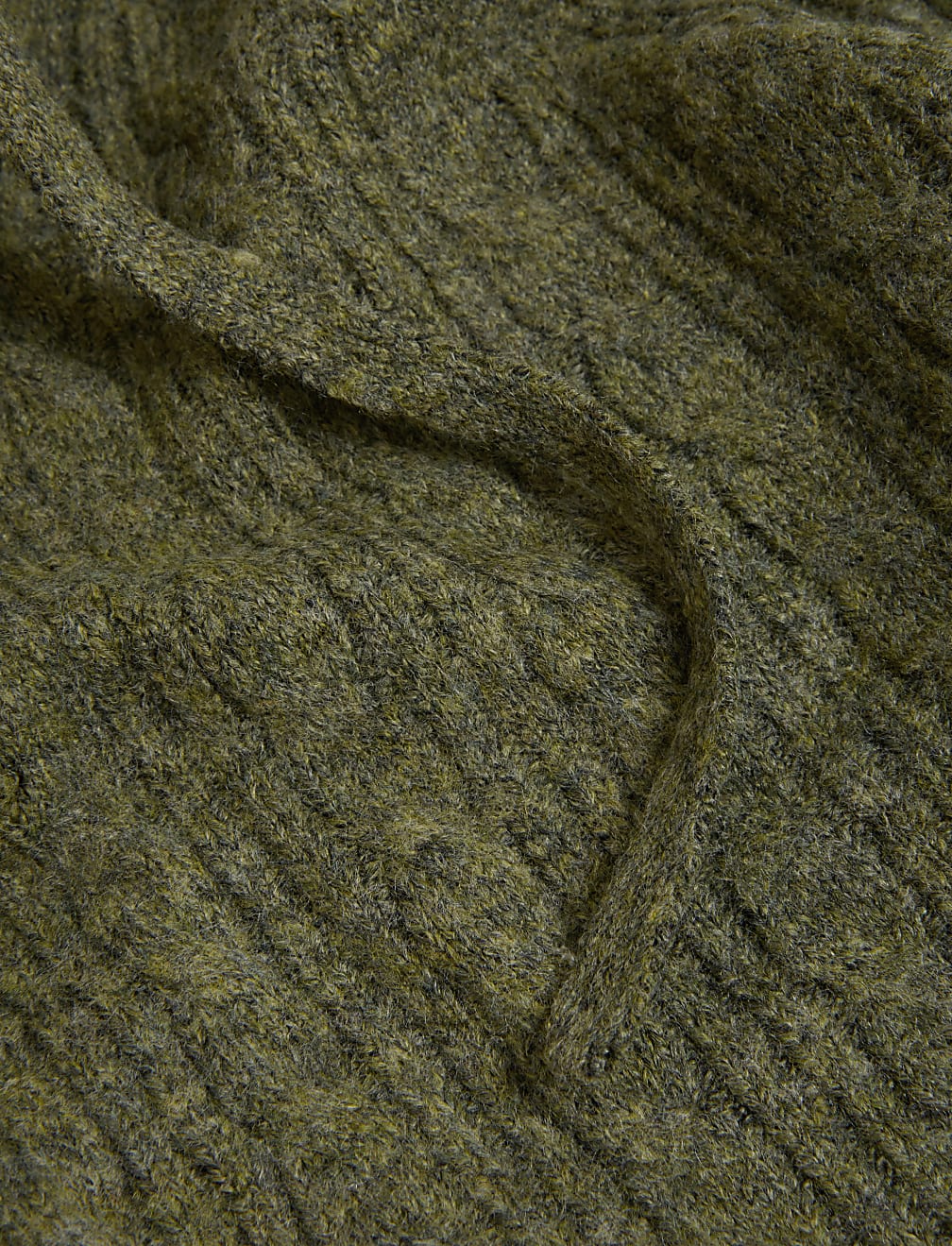 Cable Knit V-Neck Hoodie