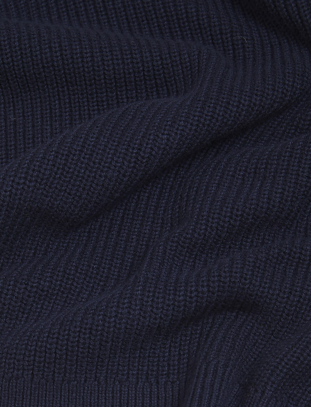 Ribbed V-Neck Jumper with Wool