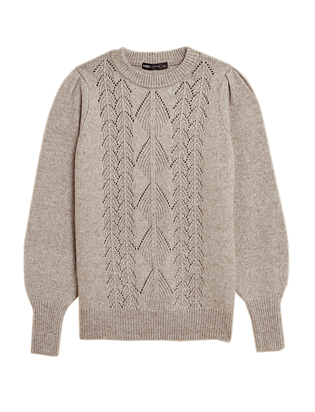 Pointelle Blouson Sleeve Jumper