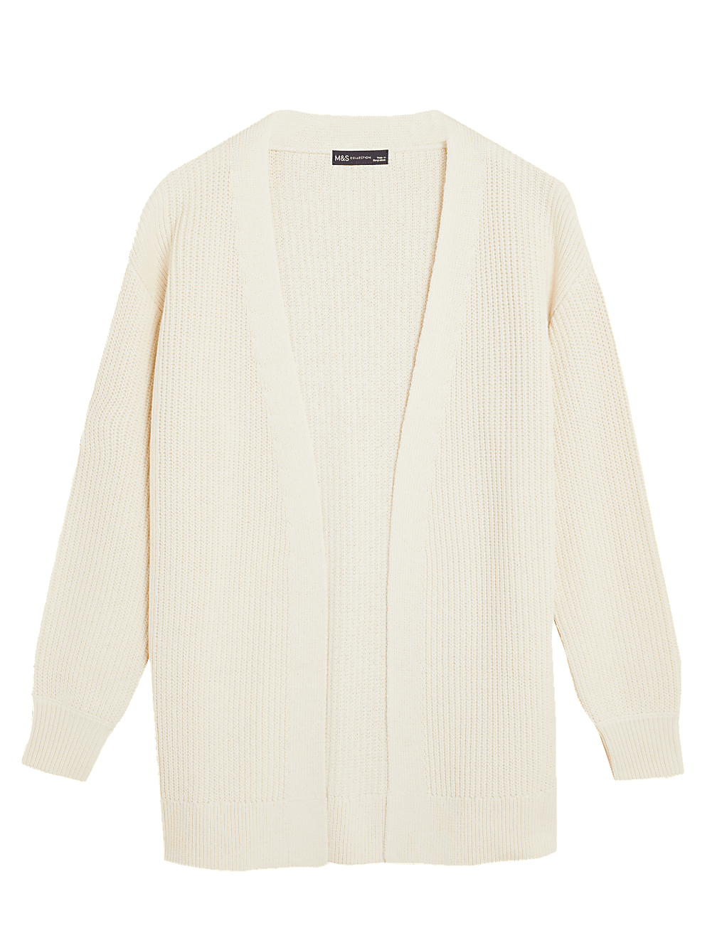 Cotton Rich Edge to Edge Relaxed Cardigan