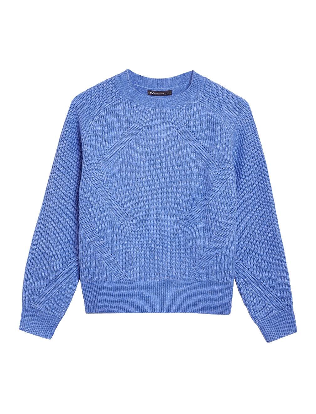 Ribbed Crew Neck Relaxed Jumper
