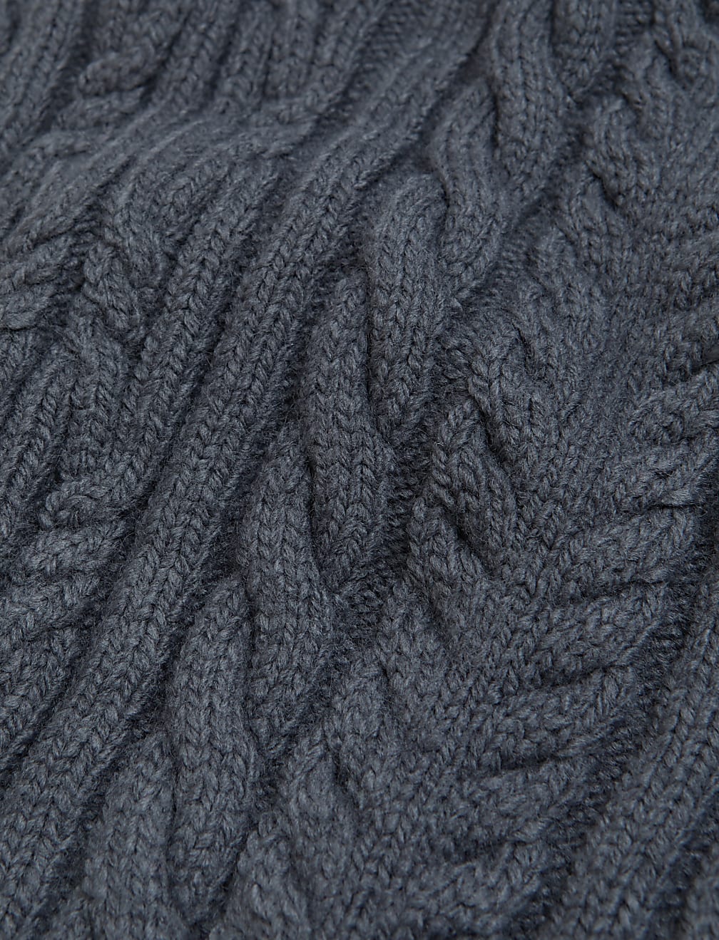 Cable Knit Roll Neck Sleeveless Jumper