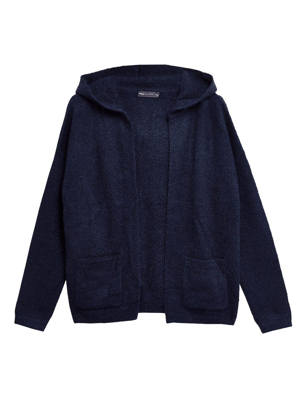 Cropped Hooded Cardigan with Wool
