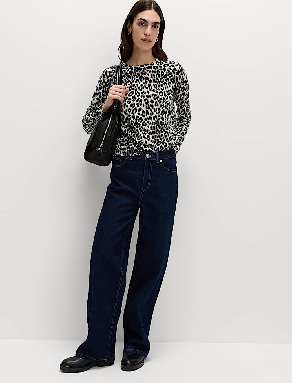 Animal Print Crew Neck Jumper