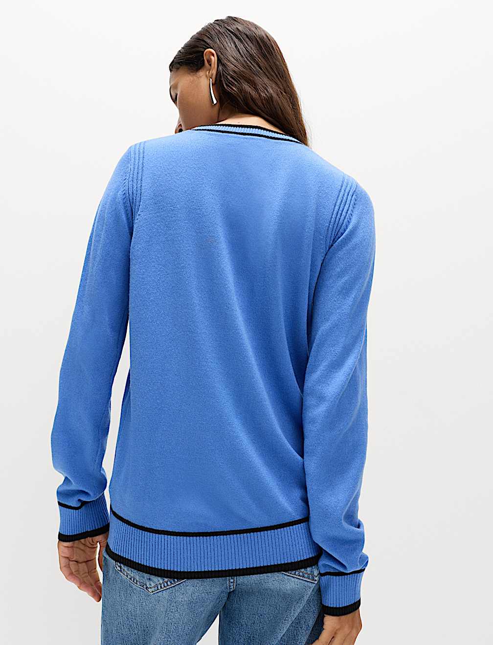 Supersoft Tipped Crew Neck Jumper