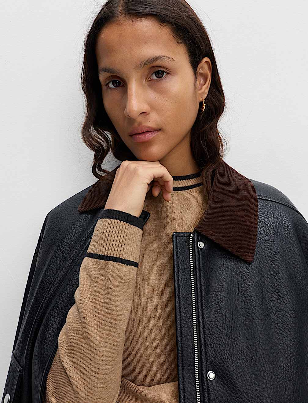 Supersoft Tipped Crew Neck Jumper