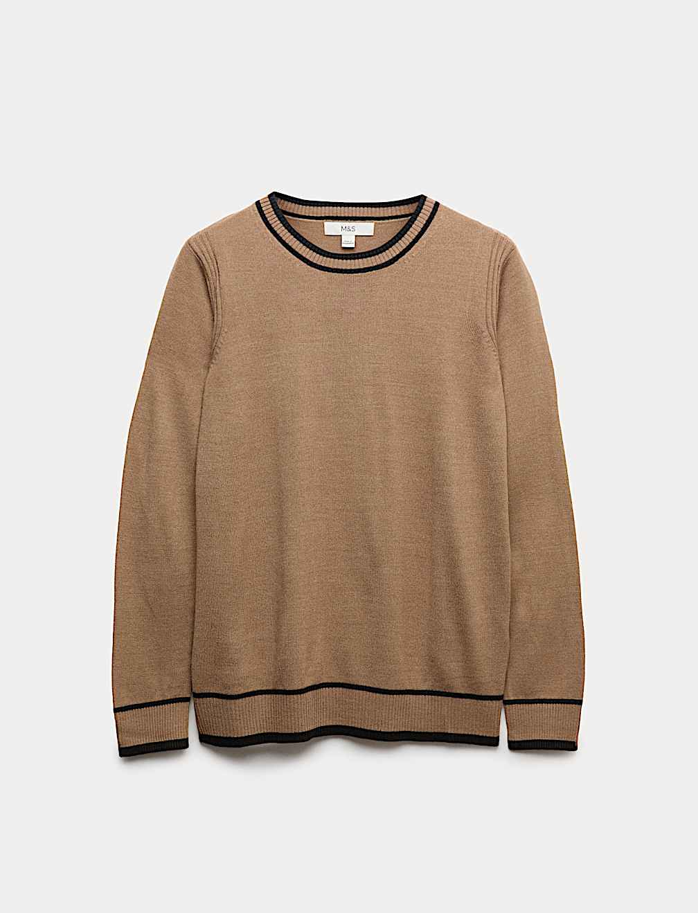 Supersoft Tipped Crew Neck Jumper