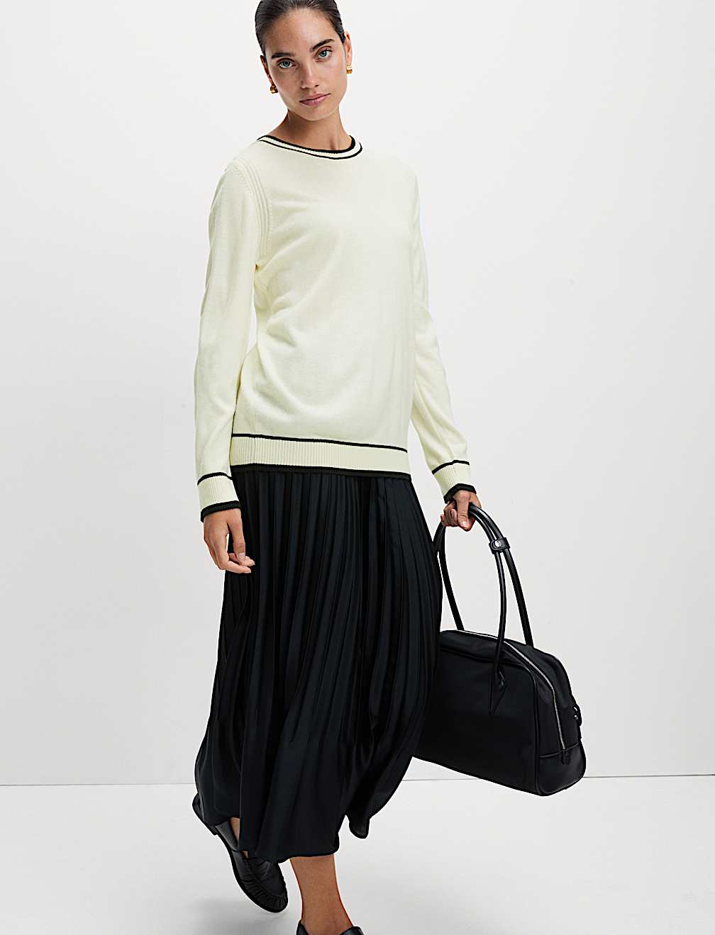 Supersoft Tipped Crew Neck Jumper