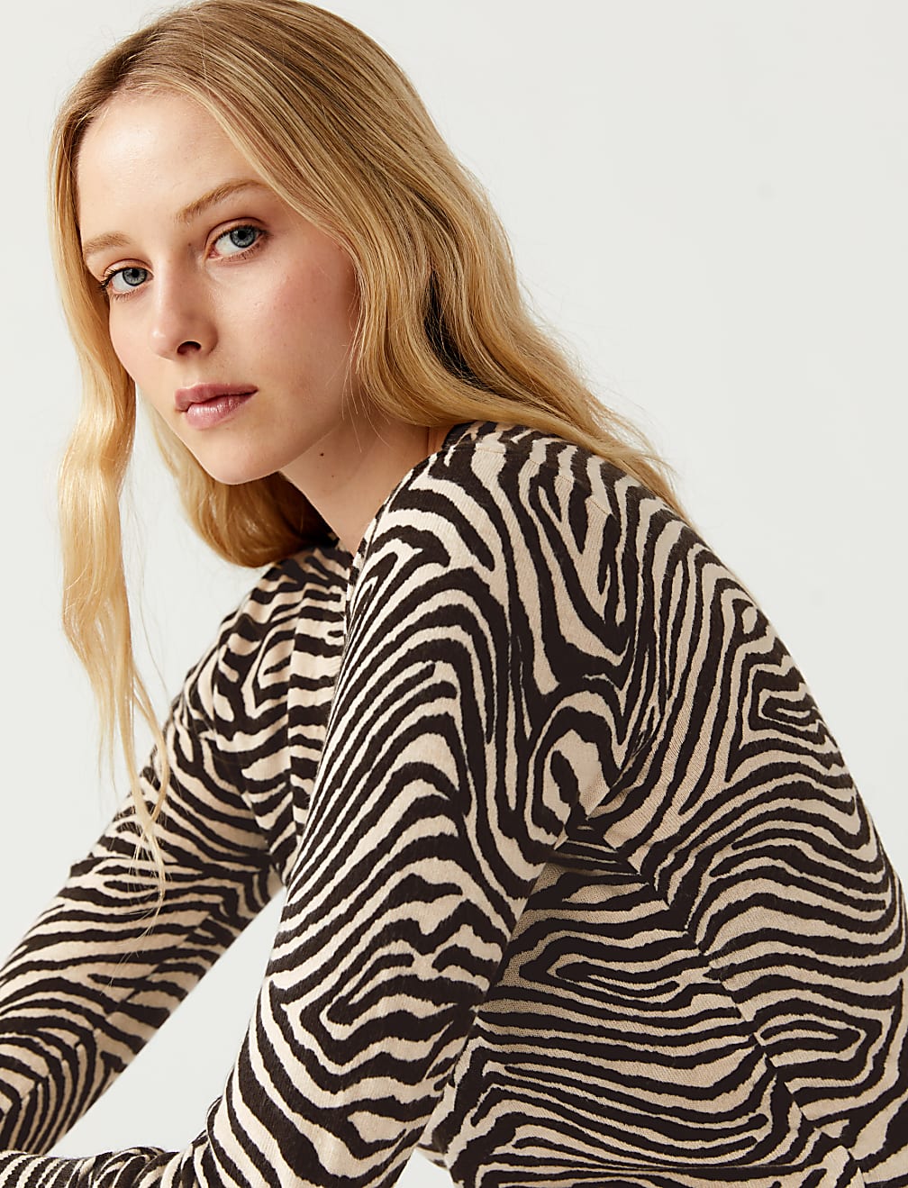 Supersoft Animal Print V-Neck Jumper