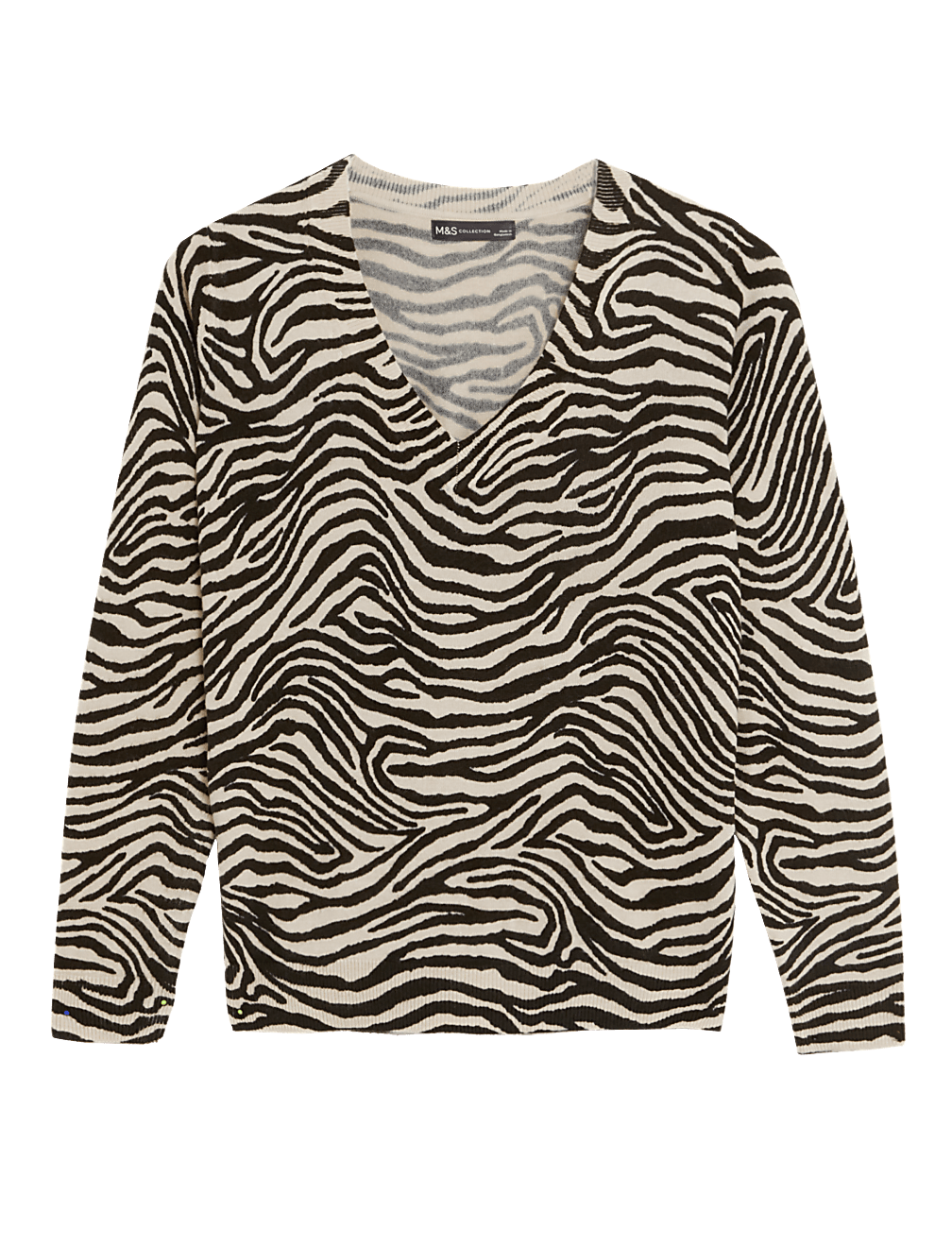 Supersoft Animal Print V-Neck Jumper
