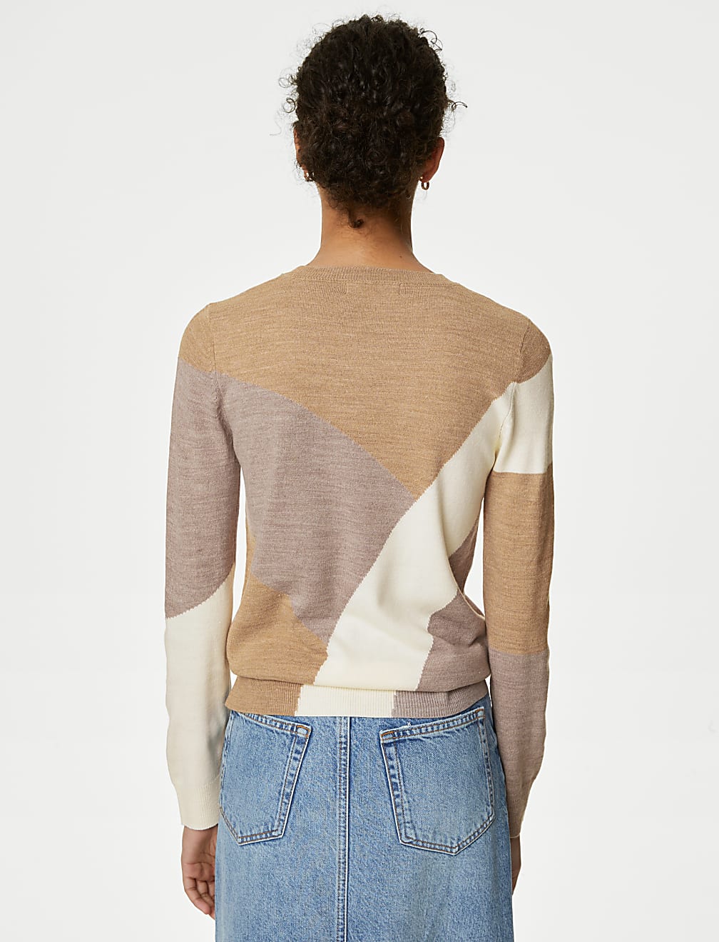 Supersoft Colour Block Crew Neck Jumper