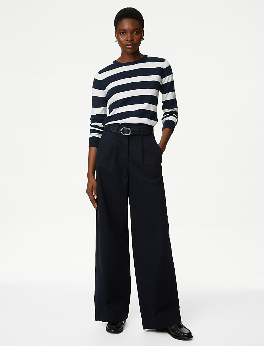 Supersoft Striped Crew Neck Jumper