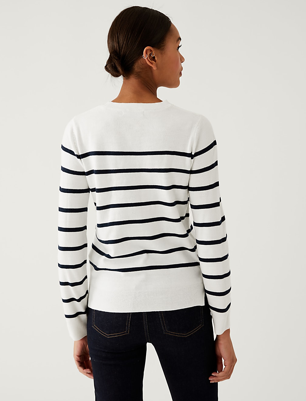 Supersoft Striped Crew Neck Jumper