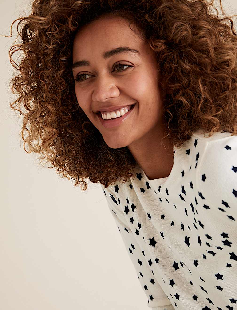 Supersoft Star Print Crew Neck Jumper