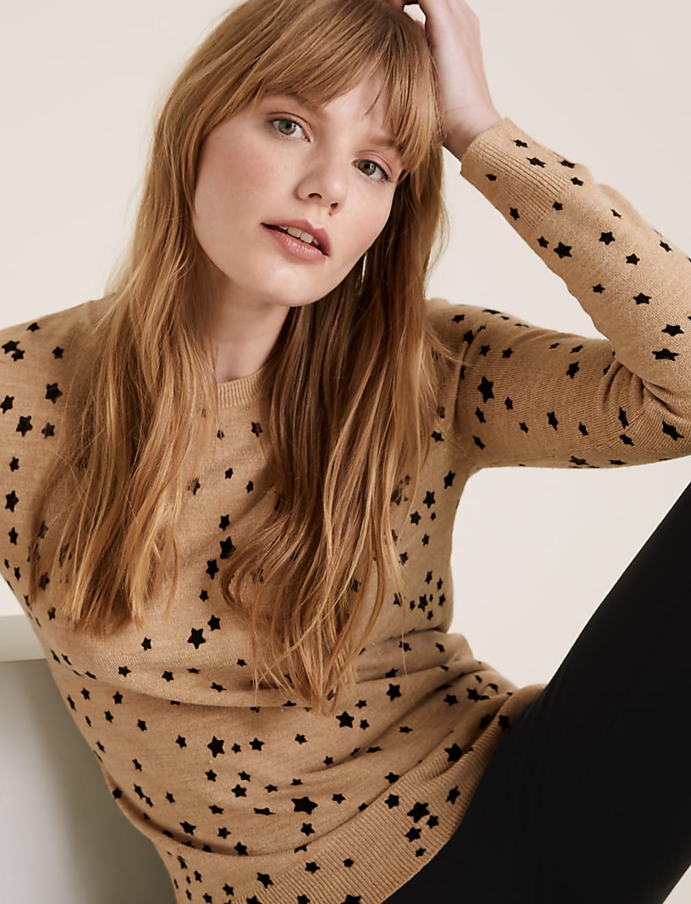 Supersoft Star Print Crew Neck Jumper
