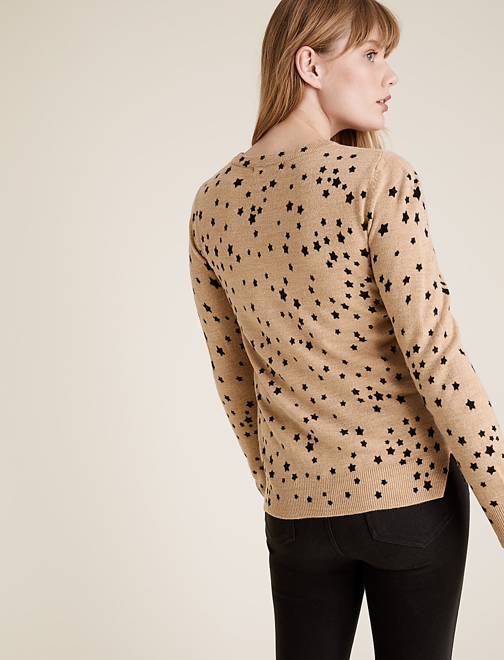 Supersoft Star Print Crew Neck Jumper