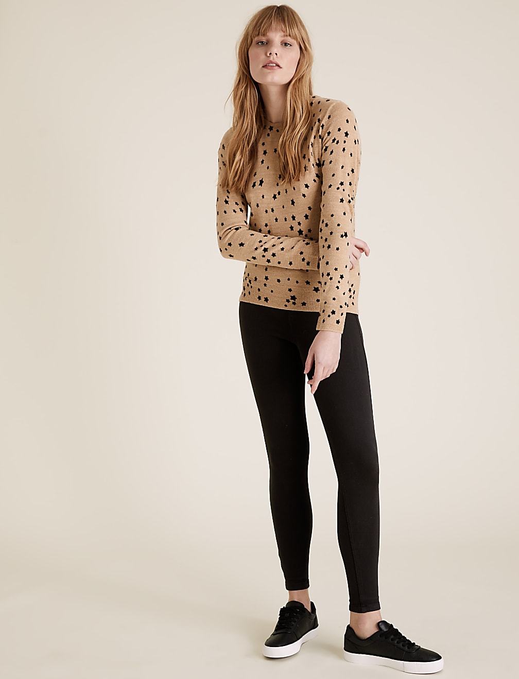 Supersoft Star Print Crew Neck Jumper