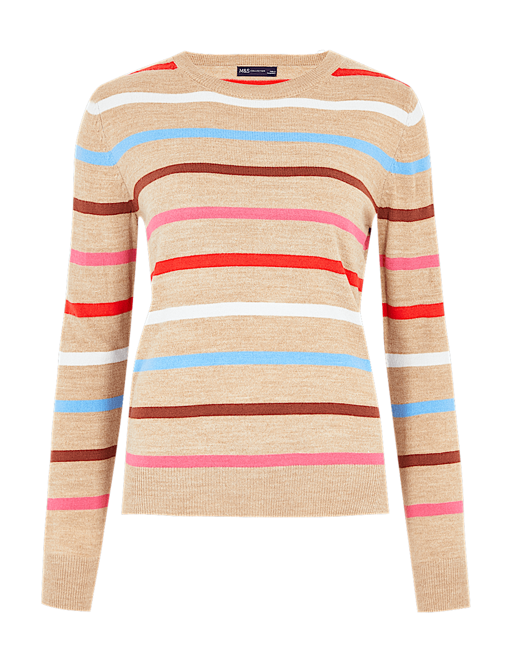 Supersoft Striped Crew Neck Jumper