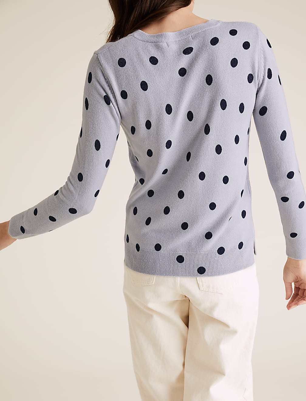 Supersoft Polka Dot Crew Neck Jumper