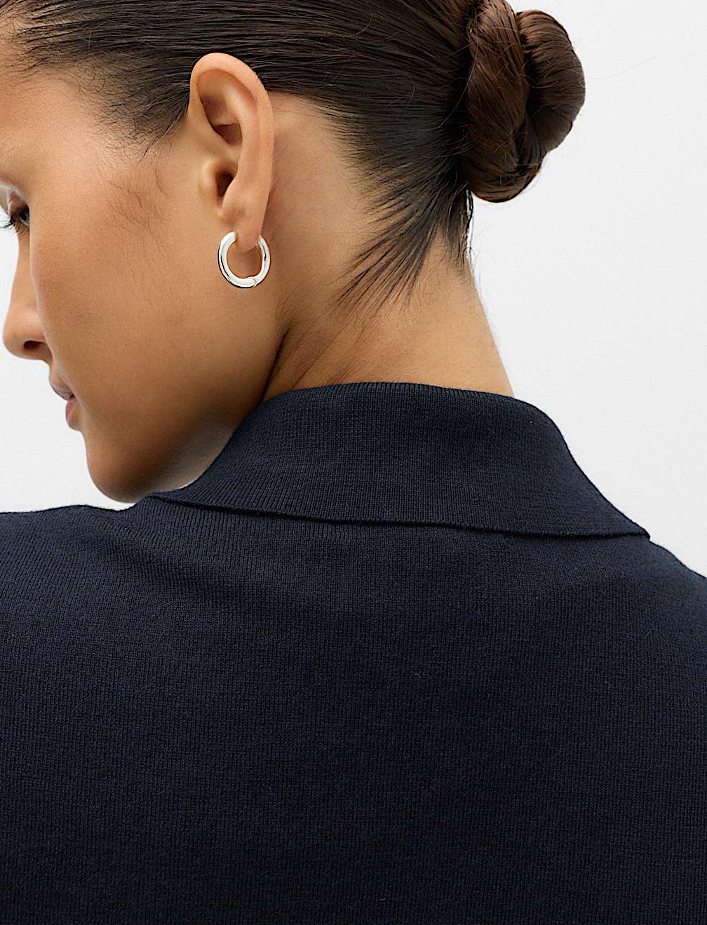 Collared Slim Jumper with Wool