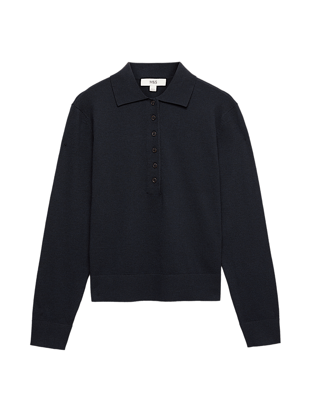 Collared Slim Jumper with Wool