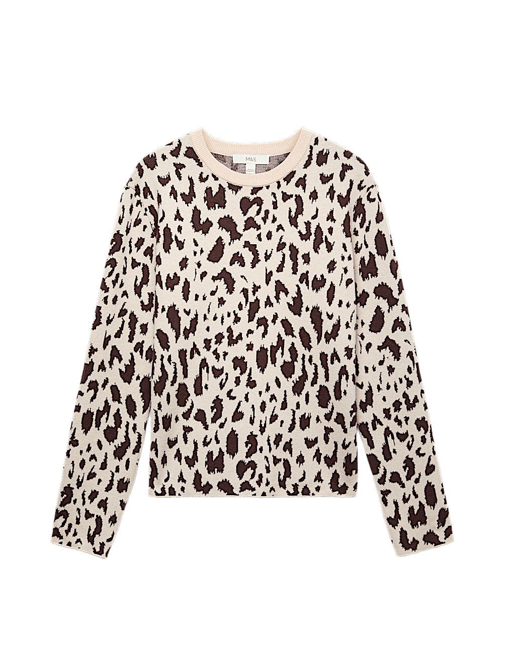 Animal Print Crew Neck Relaxed Jumper