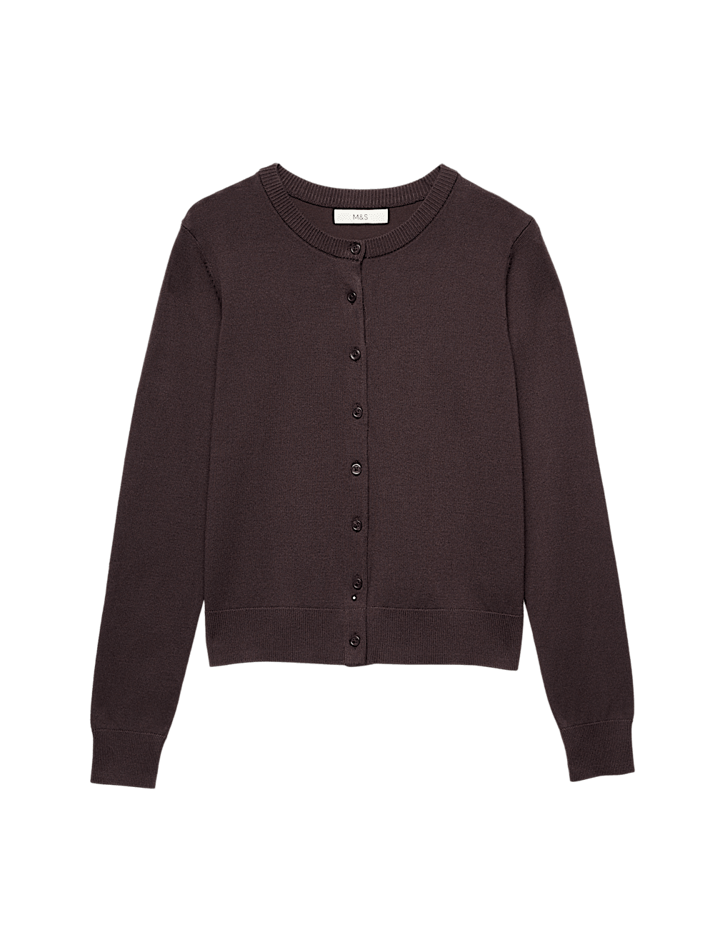 Crew Neck Button Through Cardigan