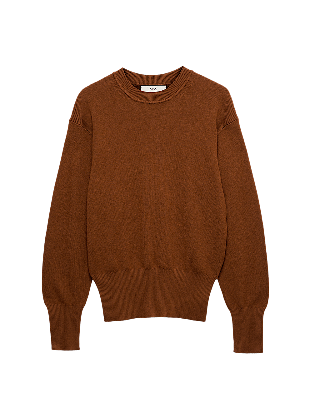 Crew Neck Waisted Slim Fit Jumper