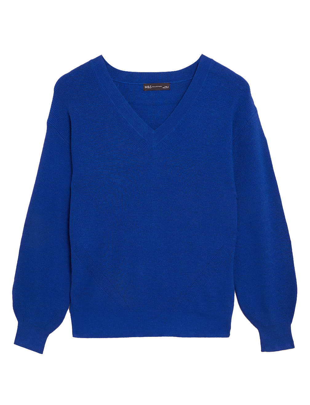 Soft Touch Ribbed V-Neck Jumper