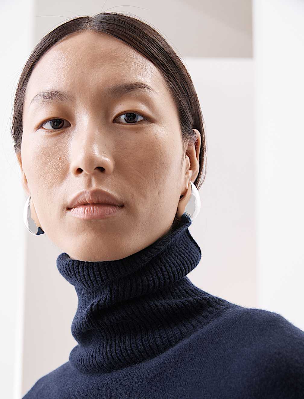 Pure Cashmere Roll Neck Jumper